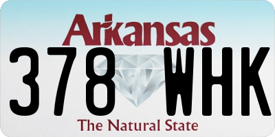 AR license plate 378WHK