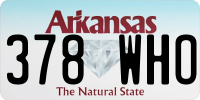 AR license plate 378WHO