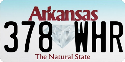 AR license plate 378WHR