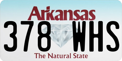 AR license plate 378WHS