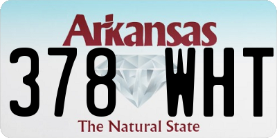 AR license plate 378WHT