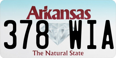 AR license plate 378WIA
