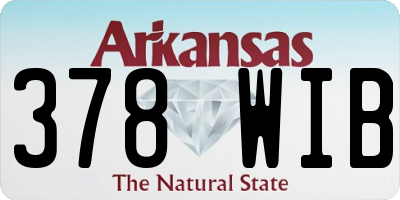 AR license plate 378WIB