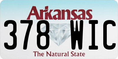 AR license plate 378WIC