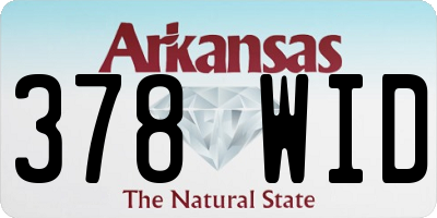 AR license plate 378WID