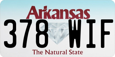 AR license plate 378WIF