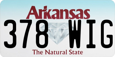AR license plate 378WIG