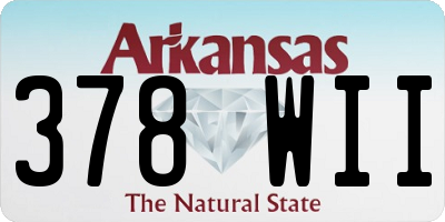 AR license plate 378WII