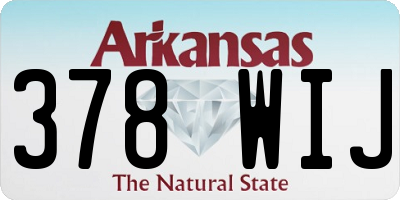 AR license plate 378WIJ