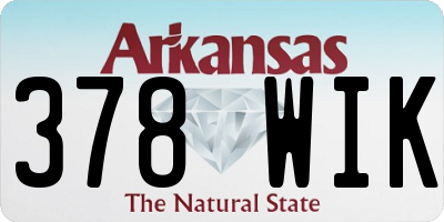 AR license plate 378WIK