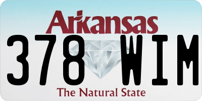AR license plate 378WIM