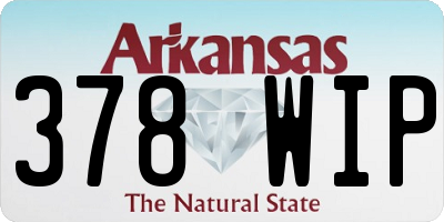 AR license plate 378WIP
