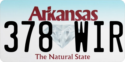 AR license plate 378WIR