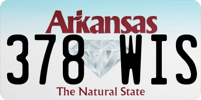 AR license plate 378WIS