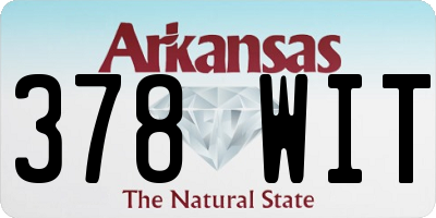AR license plate 378WIT