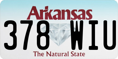AR license plate 378WIU