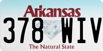 AR license plate 378WIV