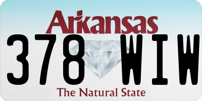 AR license plate 378WIW