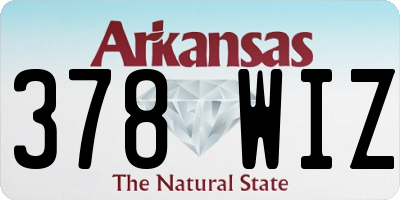 AR license plate 378WIZ