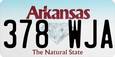 AR license plate 378WJA