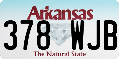AR license plate 378WJB
