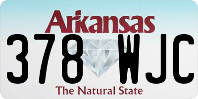 AR license plate 378WJC