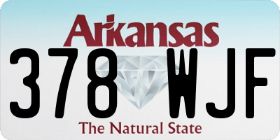 AR license plate 378WJF