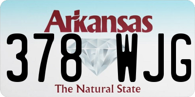 AR license plate 378WJG