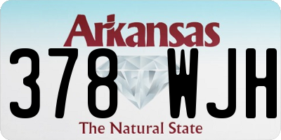 AR license plate 378WJH