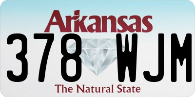 AR license plate 378WJM
