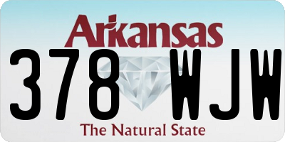 AR license plate 378WJW