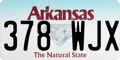 AR license plate 378WJX