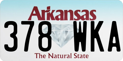 AR license plate 378WKA