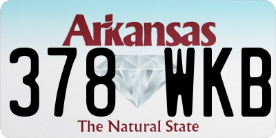 AR license plate 378WKB