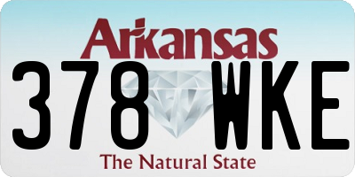 AR license plate 378WKE
