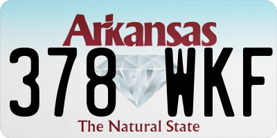 AR license plate 378WKF