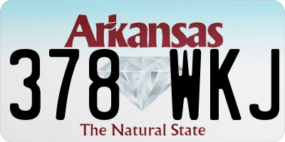 AR license plate 378WKJ
