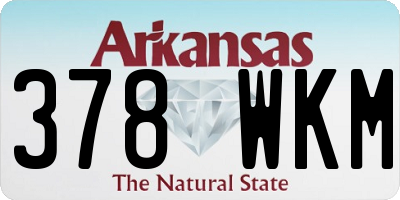 AR license plate 378WKM