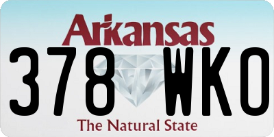 AR license plate 378WKO
