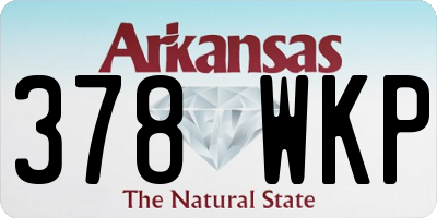 AR license plate 378WKP