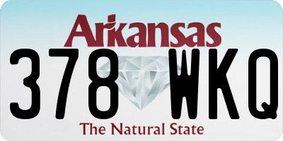 AR license plate 378WKQ