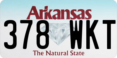 AR license plate 378WKT