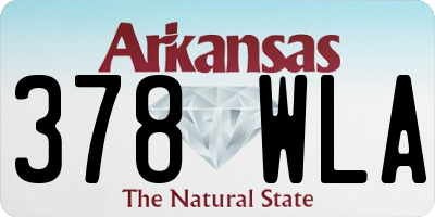 AR license plate 378WLA