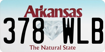 AR license plate 378WLB