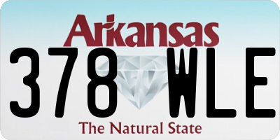 AR license plate 378WLE