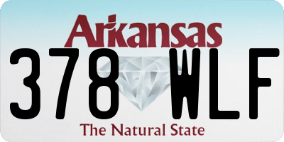 AR license plate 378WLF