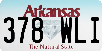 AR license plate 378WLI