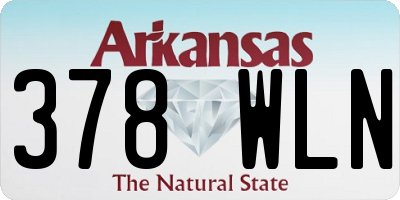 AR license plate 378WLN