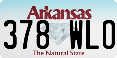 AR license plate 378WLO
