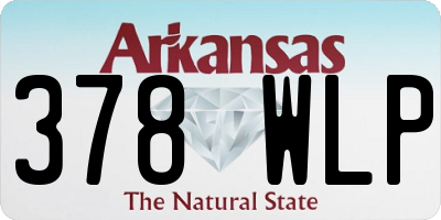 AR license plate 378WLP